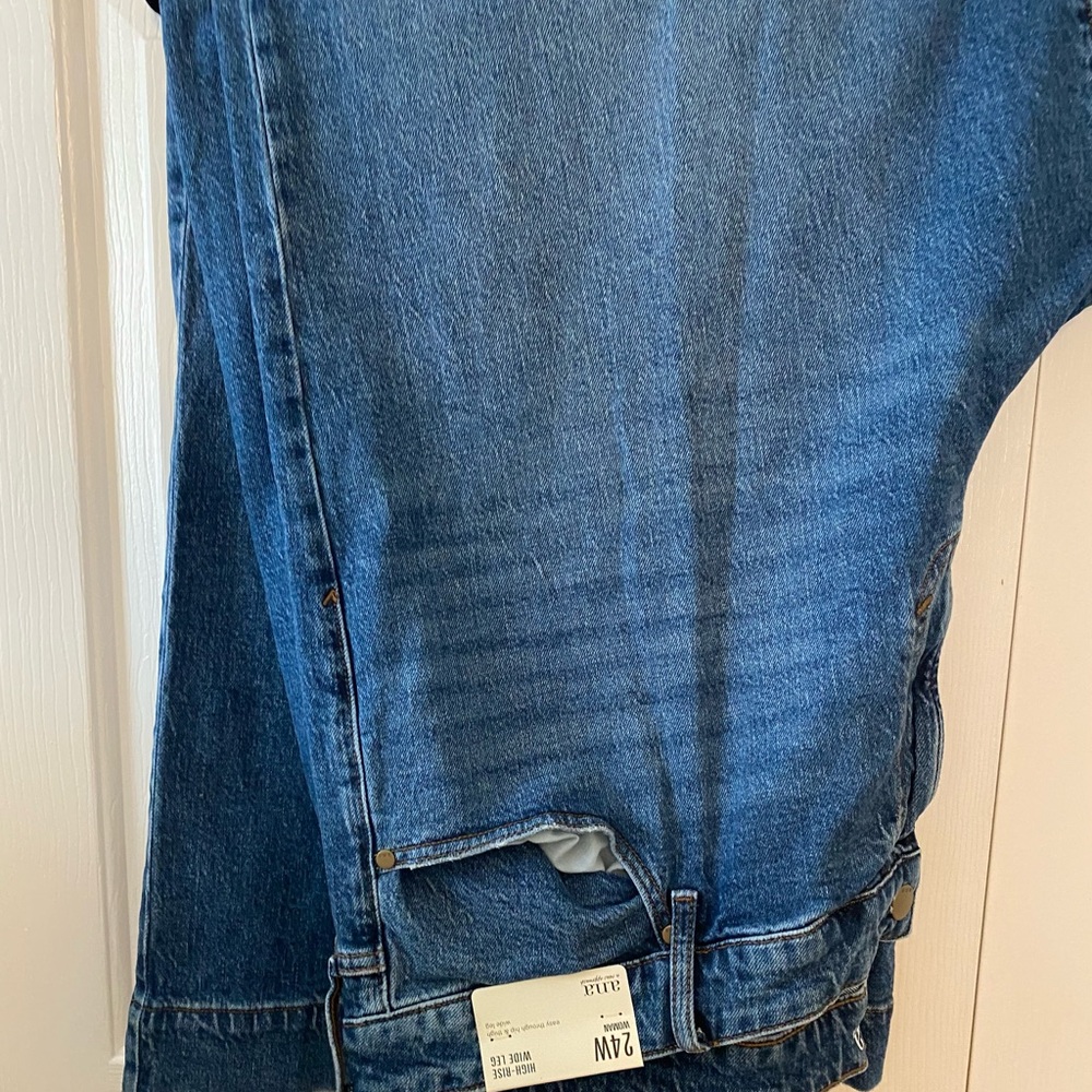 Women's 24W a.n.a. fromJC Penney Wide Leg Jeans - Picture 6 of 7